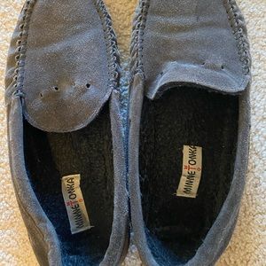 Men’s charcoal size 13 Minnetonka moccasins